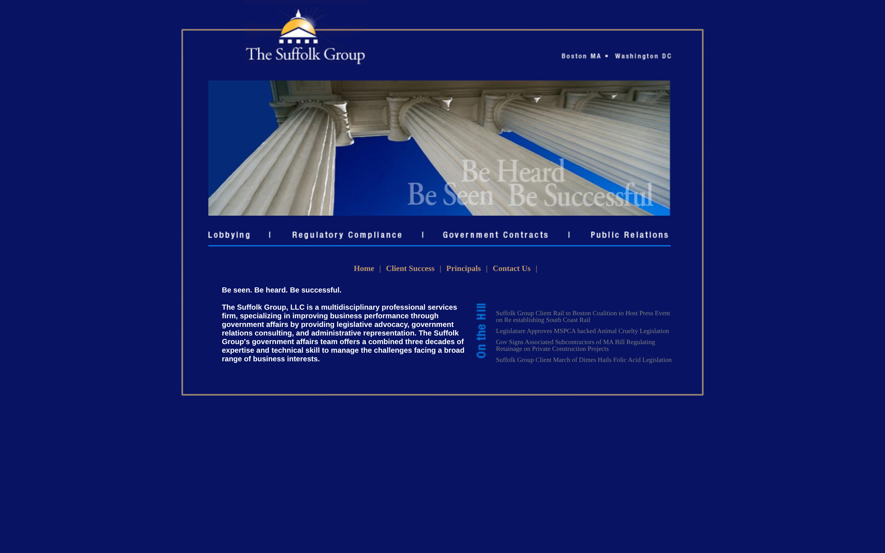 The Suffolk Group website before redesign