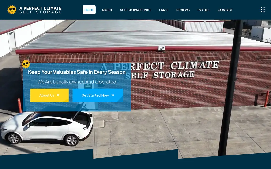 A Perfect Climate Self Storage website