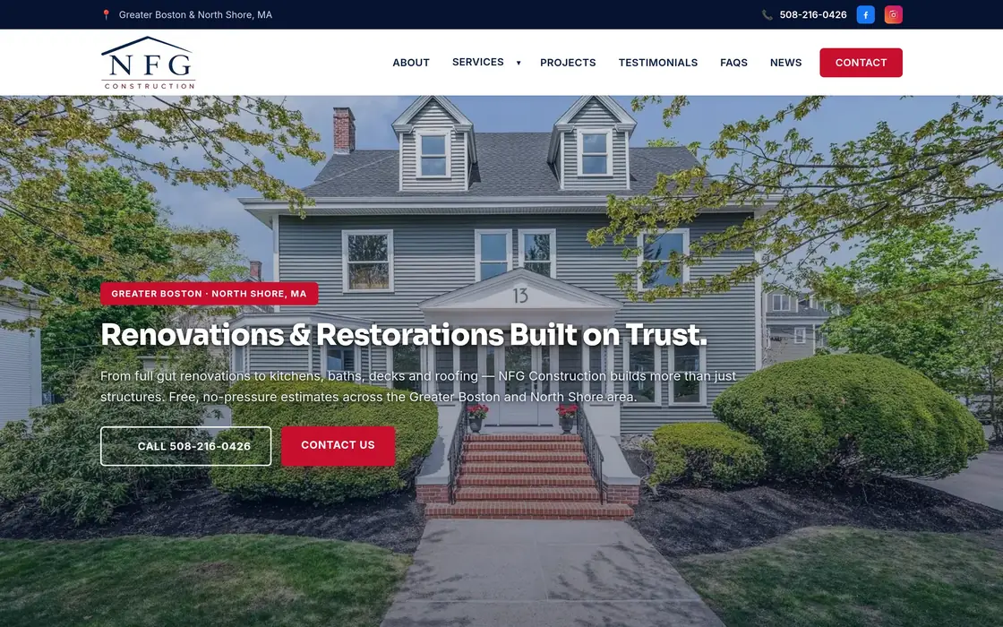 NFG Construction website