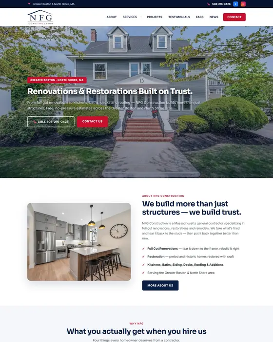 NFG Construction website